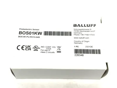 New | in-Stock Balluff Photoelectric Diffuse sensor, Triangulation BOS 6K-PU-RH10-S49 Photoelectric Sensors Michigan US | Maverick Industrial Sales #1390725
