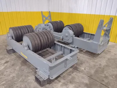 120 TON (240,000 LBS) RANSOME PANDJIRIS POWERED TANK TURNING ROLLS, POWER & IDLER: STOCK #23143