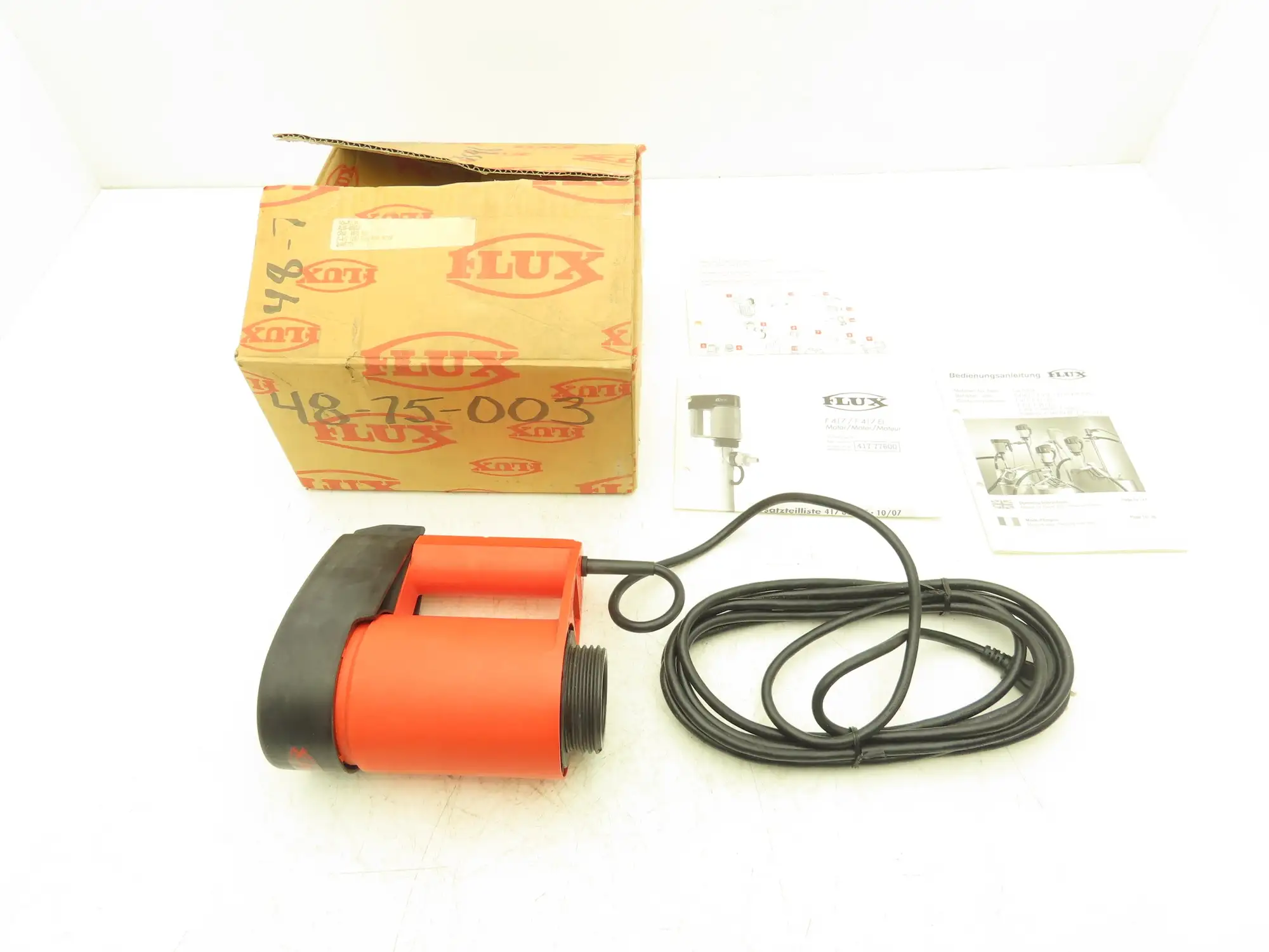 Flux F 417 Motor 120V 60Hz For Drum Container Pump Single Speed