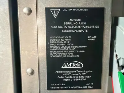 Used AMTEK AMT4412 Conveyor Ovens Illinois US | M&M Equipment Corp. #1337507
