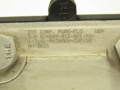 ITT 1-316L RA35MAX-CWP150 316L Pure-Flo Valve Manuel 1" Pas  Stainless  .86" ID