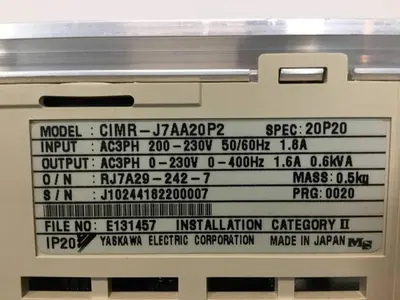 USED YASKAWA CIMR-J7AA20P2