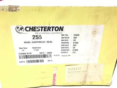 New Chesterton 255 Dual Cartridge Seal Shaft -36 Seal -4.5 Shaft