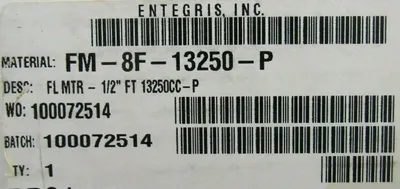NEW FLUORMATIC FM-8F-13250-P FLOW METER FM8F13250P