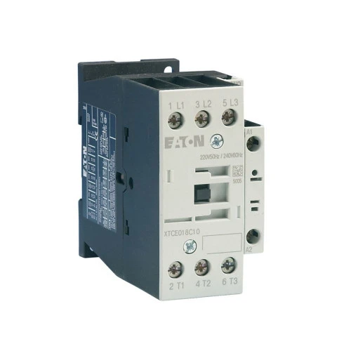 Eaton XTCE025C10T IEC Contactor, 25A, 24 Vac, 50-60 Hz, 1NO, 25A, Frame C [New]
