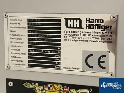 USED Harro Hofliger Harro Hofliger Capsule Checkweigher, Type KWS 12-S
