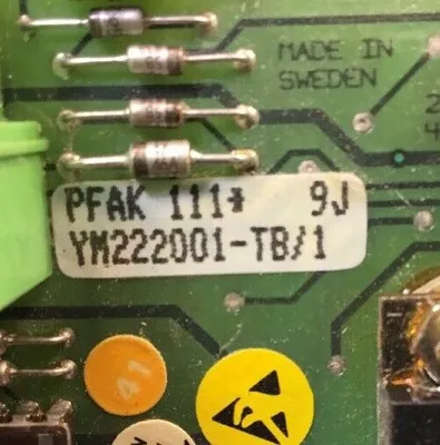 ABB YM222001-TA/1 + YM222001-TB/1 CIRCUIT BOARD Loc.1A