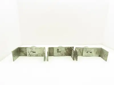 7.25-8.5" Tabletop Bottle Conveyor Leg Stand Mounting Bracket 2" Pipe Lot of 3