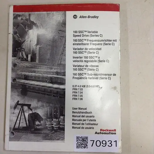 Used ALLEN BRADLEY 0160-5.17ML Manuals Michigan US | Ideal Machinery #567429