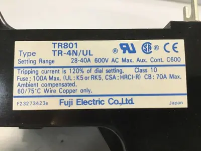 USED FUJI ELECTRIC TR-4N/UL TR801