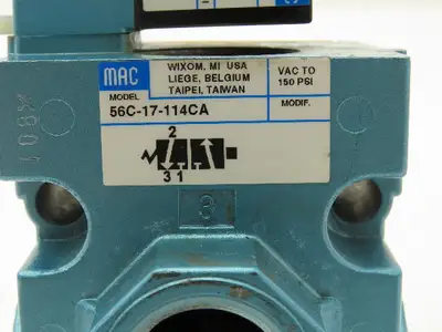 MAC 56C-17-114CA Pneumatic Solenoid 3/2 Spool Valve 120V 3/4" NPT