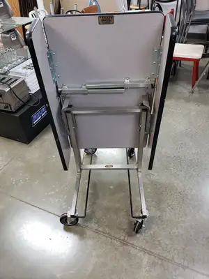 Used Forbes Used Forbes 4962-WDS - Folding Service Table, Laminate Food Storage & Transportation Illinois US | Falcon Restaurant Supply #1376844