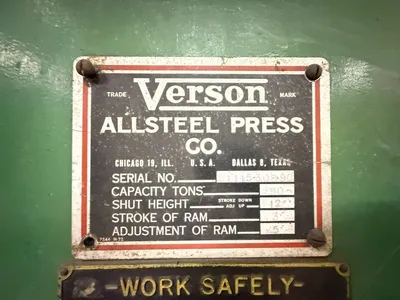 Used VERSON 90 Ton O.B.I. Presses California US | Heavy Wall Consulting #1465160