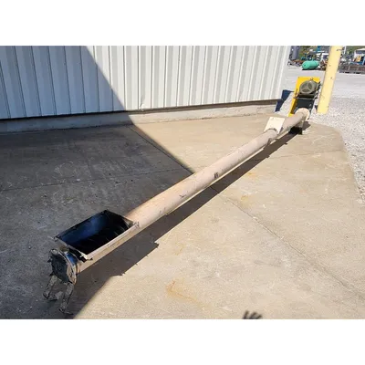 Used 6" Dia. X 18'-6"L Mild Steel Tubular Industrial Screw Auger Conveyor