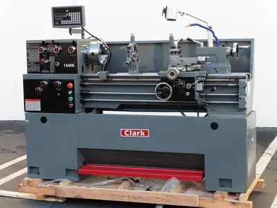 Clark 14″ x 40″ Geared Head Toolroom Lathe – Inch/Metric – NEW! W/DRO, TOOLING