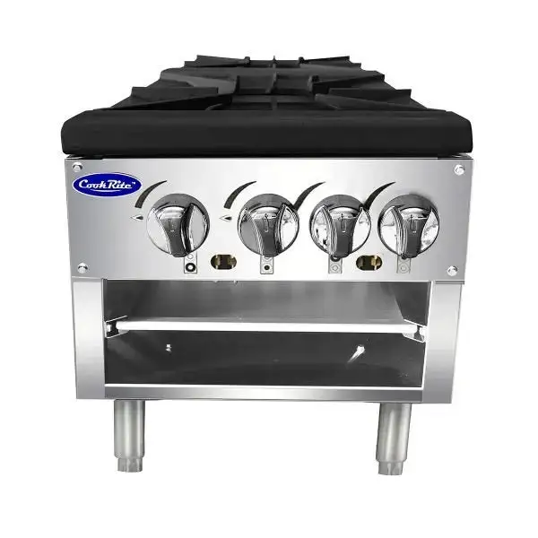 New | in-Stock Atosa New Atosa ATSP-18-2L Double Gas Stock Pot Stove (Low Height) Commercial Ranges Illinois US | Falcon Restaurant Supply #1375314