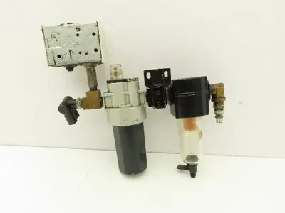 Norgren F73G-3AN-QT3 Water Filter, Mindman Oiler, Danfoss Pressure Switch 250PSI