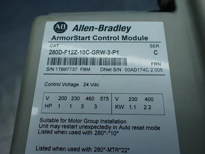USED ALLENBRADLEY 280DFN10R