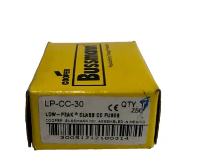 NEW LOT OF 7 BUSSMANN LP-CC-30 FUSES LPCC30