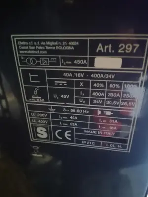 Used ELETTRO SYNERGIC PRO MIG 475 Mig Welders CZ | Amaron s.r.o. #1068427