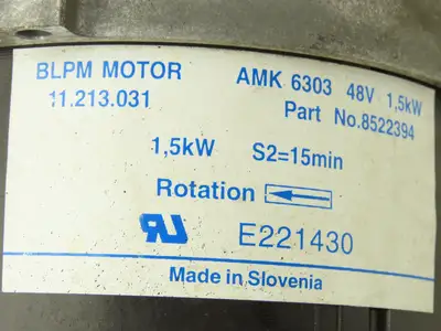 Yale 8522394 Electric Forklift Hydraulic Pump Steering Motor 48V 1.5kW 8620616