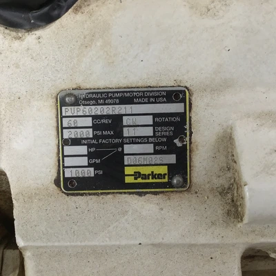 Parker PUP60202R211 Hydraulic Pump/Motor Assembly 2000PSI Max 60Hz 1770RPM 20HP
