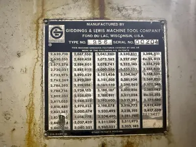USED GIDDINGS & LEWIS BICKFORD 956