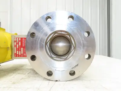 Velan 4" Flanged Ball Valve Hytork Pneumatic Actuator PMV Positioner