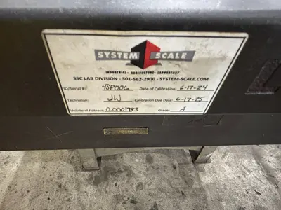 36" X 72" X 9" THICK BLACK GRANITE SURFACE PLATE WITH STAND: STOCK #23490