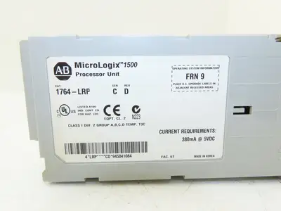 Allen Bradley 1764-LRP MicroLogix 1500 Processor Unit Ser C Rev D FRN 9