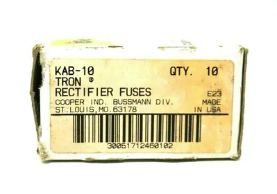 10 NEW BUSSMANN KAB-10 FUSES KAB10