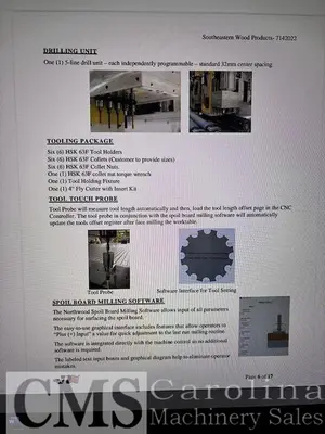USED 2022 NORTHWOOD CS-48RHD CNC ROUTER 4 X 8 TABLE ROLLER HOLDDOWNS