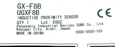 NEW PANASONIC GX-F8B INDUCTIVE PROXIMITY SENSOR UGXF8B GXF8B