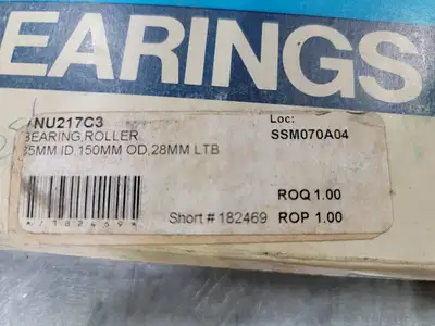 Cylindrical Roller Bearing No. NU217C3