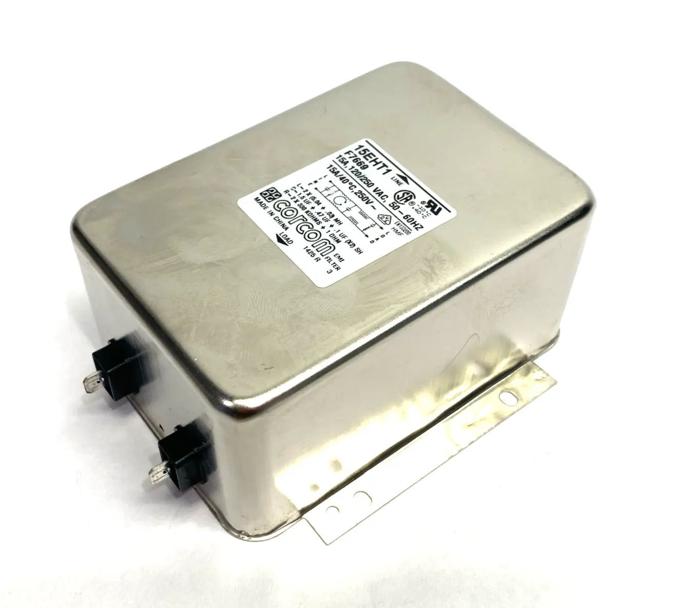 Used TE Connectivity Corcom Single Phase Filter 15A 250VAC Antennas EMI EMC Equipment Michigan US | Maverick Industrial Sales #1398109