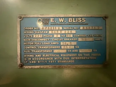 Used BLISS C-45 O.B.I. Presses California US | Heavy Wall Consulting #1385502