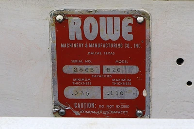 USED 1960 Rowe B-20C
