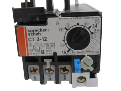 NEW SPRECHER+SCHUH CT3-12 OVERLOAD RELAY CT3-12-2.5 CT312