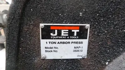 Press, Arbor, JET, Hand Bench, Heavy Duty, 1 Ton, Mdl MAP-1 #S743521