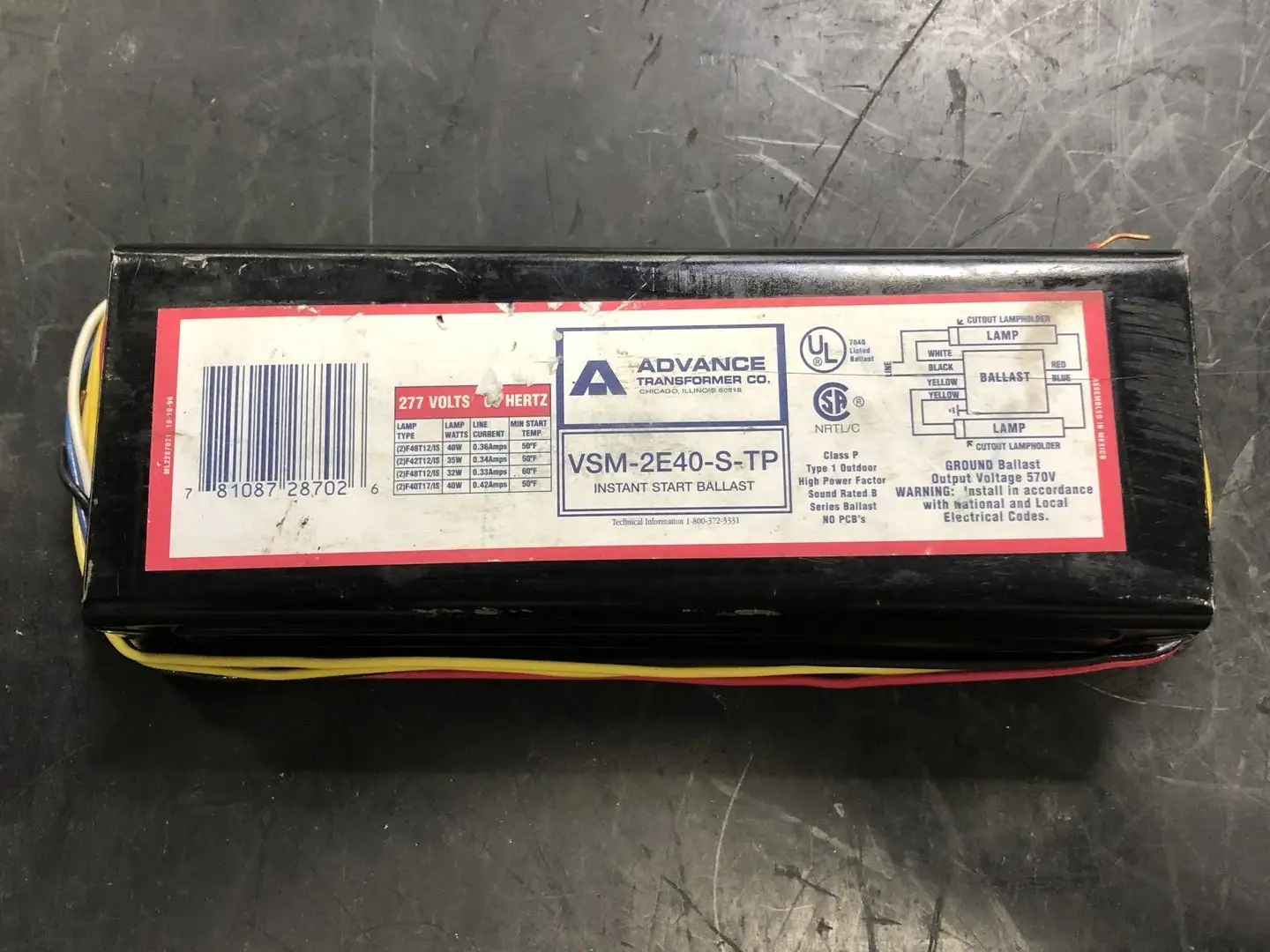 USED ADVANCE TRANFORMER CO VSM-2E40-S-TP