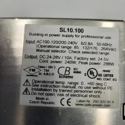 USED PULS PULS POWER SUPPLY SL10.100