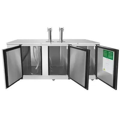 New | in-Stock Atosa New Atosa MKC90GR 90'' Keg Cooler with 2 Dual Tap Towers Beer Equipment Illinois US | Falcon Restaurant Supply #1375382