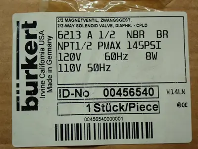 New | in-Stock BURKERT 00456540 Valves/Fittings | HGR 24 #732744