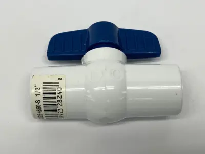 USED NIBCO 1/2" PVC BALL VALVE SOCKET X SOCKET