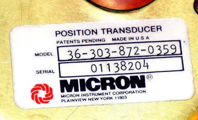 NEW MICRON 36-303-872-0359 POSITION TRANSDUCER 363038720359