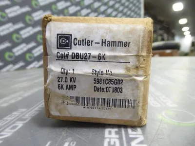 Cutler-Hammer DBU27-6K Boric Acid Fuse Unit 5981C85G02 27.0 kV Max. Sealed