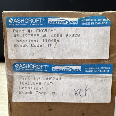 NEW Ashcroft CKG5AHA AAHS24X