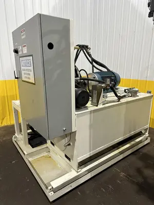 200 TON AMD 4-POST TIE-ROD FRAME HEAVY DUTY HYDRAULIC PRESS & MULTI-PRESSURE HYDRAULIC UNIT: STOCK #19452