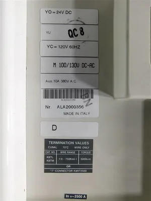 ABB SACE S8D Molded Case Switch 2500A 600VAC/DC 3 Pole Used