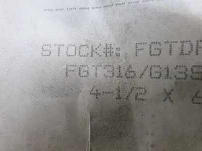 Durlon FGT316/G13S 4" 150# Flexible Graphite Ring Gasket 1/16" Thick Lot Of 25